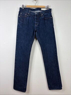 Big John Rare R009 Selvedge Jeans Men 33 x 33 Dark Blue Slim Taper Made in Japan